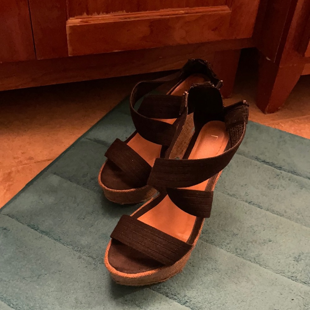 Size 8.5 Black Wedges